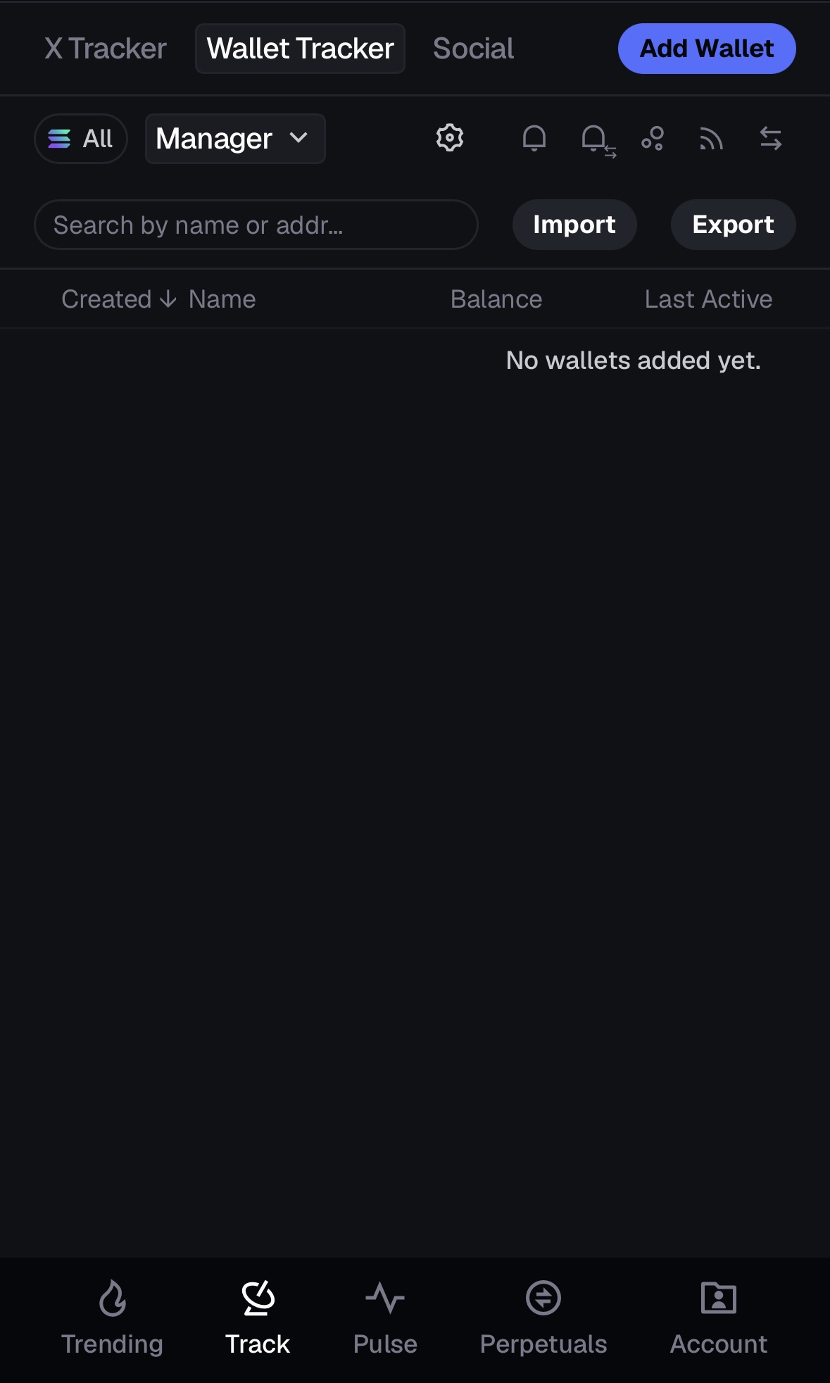 Import wallets on phone