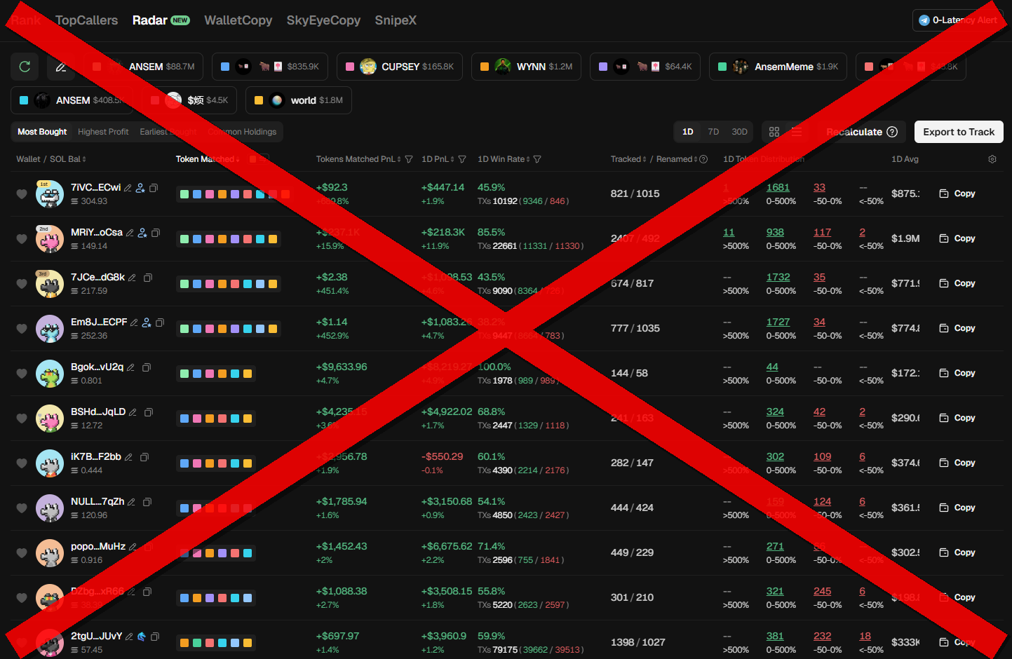 Public wallet example